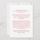 赤と白の25写真卒業のクラス 案内状 (裏面)