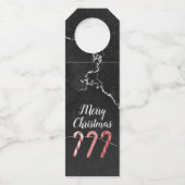 赤と白の3つのクリスマスキャンディ ボトルネックタグ (裏面)
