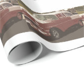 赤と白の55 Chevyのデザイン、ギフト用包装紙 ラッピングペーパー (ロールコーナー)