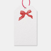 赤と白のChinoiserieトピアリークリスマス ギフトタグ (裏面)