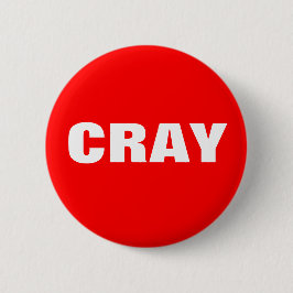 赤と白のCray 缶バッジ