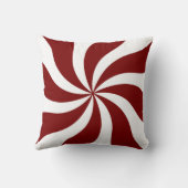 赤と白はっか菓子の渦巻 クッション (裏面)