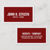 赤と白はっきりしたなボーダー名刺- 名刺 (正面/裏面)