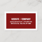 赤と白はっきりしたなボーダー名刺- 名刺 (裏面)