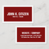 赤と白はっきりしたなボーダー名刺- 名刺 (正面/裏面)