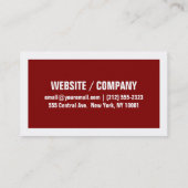 赤と白はっきりしたなボーダー名刺- 名刺 (裏面)