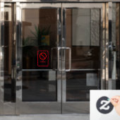 赤と白はっきりした喫煙なしメタルAフレーム ウィンドウサイン (オフィスドア)