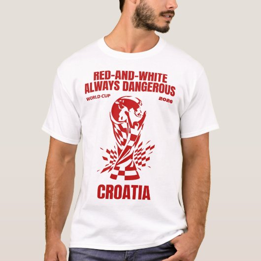 赤と白は常に危険 Tシャツ (正面)