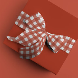 赤と白ウォーター色ジンガムサテンリボン サテンリボン