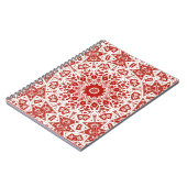 赤と白エスニック・バンダナ ノートブック (左側)