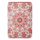 赤と白エスニック・バンダナ バスマット (正面縦)