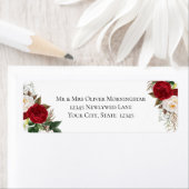 赤と白エレガントフローラ ラベル (インサイチュ)