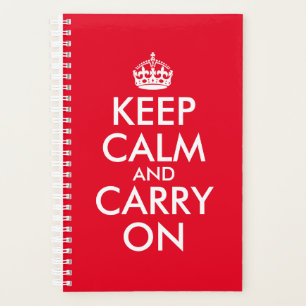 赤と白カスタムKeep Calm and Carry On プランナー手帳