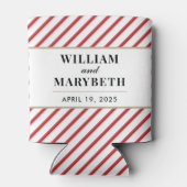 赤と白キャンディストライプキ結婚ー 缶クーラー (裏面)