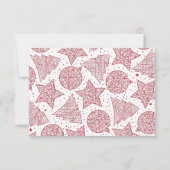 赤と白クリスマスの写真カード 招待状 (裏面)