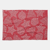 赤と白クリスマスキッチンタオル キッチンタオル (横)