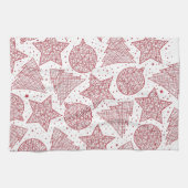 赤と白クリスマスキッチンタオル キッチンタオル (横)