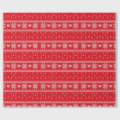 赤と白クリスマスセータービンテージクリスマス ラッピングペーパー (フラット)