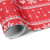赤と白クリスマスセータービンテージクリスマス ラッピングペーパー (ロールコーナー)