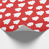 赤と白クリスマスツリーパターン ラッピングペーパー (角)