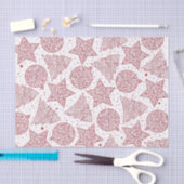 赤と白クリスマスパターンティッシュペーパー 薄葉紙 (クラフト)