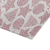 赤と白クリスマスパターン切削盤 カッティングボード (角)