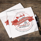 赤と白クリスマスパーティーカスタム スタンダードカクテルナプキン