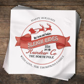 赤と白クリスマスパーティーカスタム スタンダードカクテルナプキン