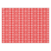 赤と白クリスマスフェア島パターン テーブルクロス (正面(横))