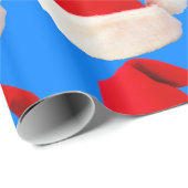 赤と白クリスマスホリデーサンタハット ラッピングペーパー (ロールコーナー)