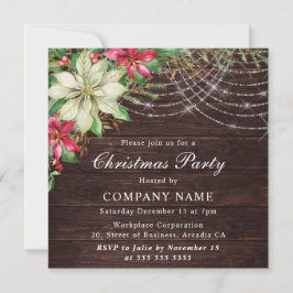 赤と白クリスマス企業の 招待状