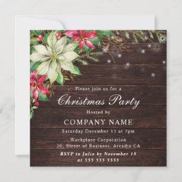 赤と白クリスマス企業の 招待状