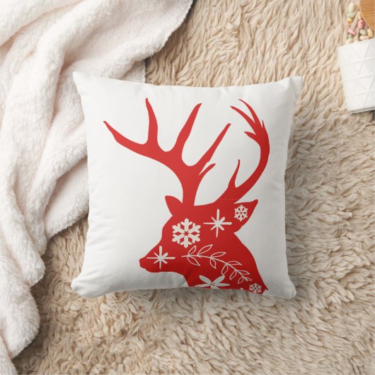 赤と白クリスマス枕の頭 クッション (ブランケット)