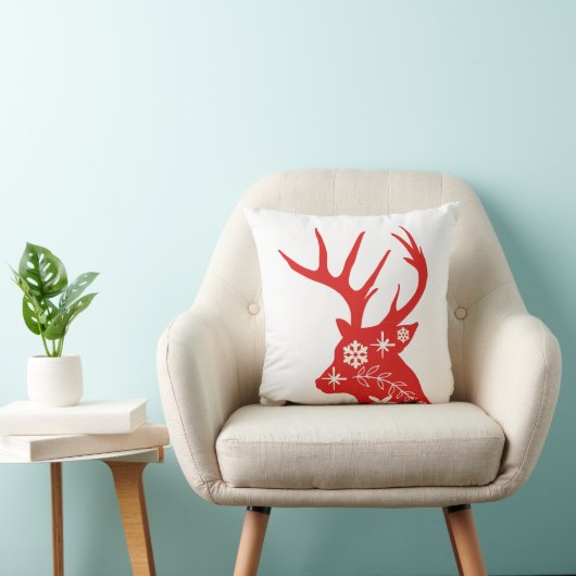 赤と白クリスマス枕の頭 クッション (椅子)