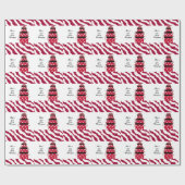 赤と白クリスマス ラッピングペーパー (フラット)