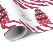 赤と白クリスマス ラッピングペーパー (ロールコーナー)