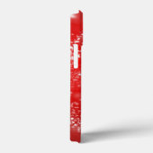 赤と白グリッターガーリーモノグラム名 Case-Mate iPhoneケース (裏面 / 右)