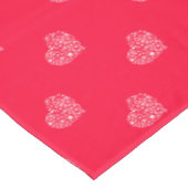 赤と白グリッターハート テーブルクロス (アングル)