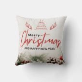 赤と白シンプルクリスマス クッション (裏面)