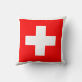 赤と白スイスの旗I愛スイス連邦共和国 クッション (裏面)