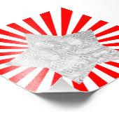 赤と白スターバスト枠の写真 フォトプリント            (角)