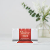 赤と白ステージアクター – 名刺 (スタンド正面)