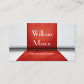 赤と白ステージアクター – 名刺 (正面)
