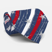 赤と白ストライプのの7月4日Star Spangled ネクタイ (ロール)