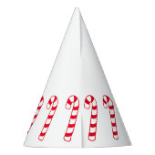 赤と白ストライプのクリスマス パーティーハット (裏面)