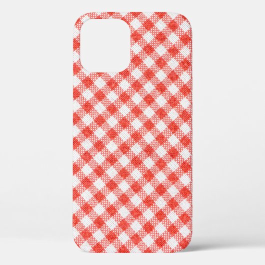 赤と白ストライプのファブリホームデコール Case-Mate iPhoneケース (裏面)