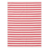 赤と白ストライプのモダンクリスマスストライプ テーブルクロス (正面)