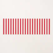 赤と白ストライプのモダンクリスマスストライプ ヨガマット (正面(横))