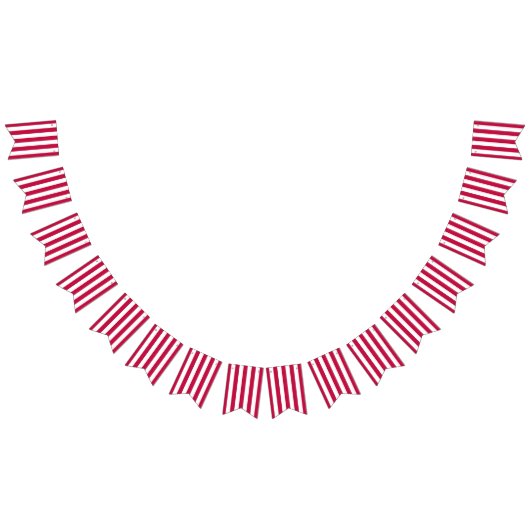 赤と白ストライプの旗 バンティングフラッグ (全)