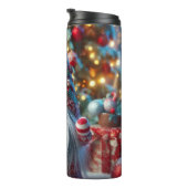 赤と白ストライプの格言 タンブラー (回転右)